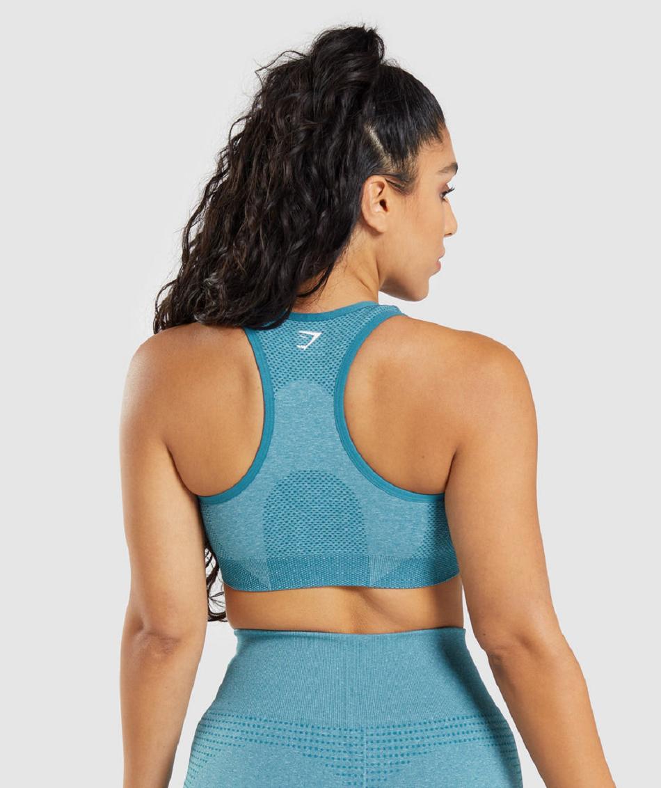 Gymshark Vital Seamless 2.0 Ženske Sportski Grudnjak Tirkizne | HR 3396RVD